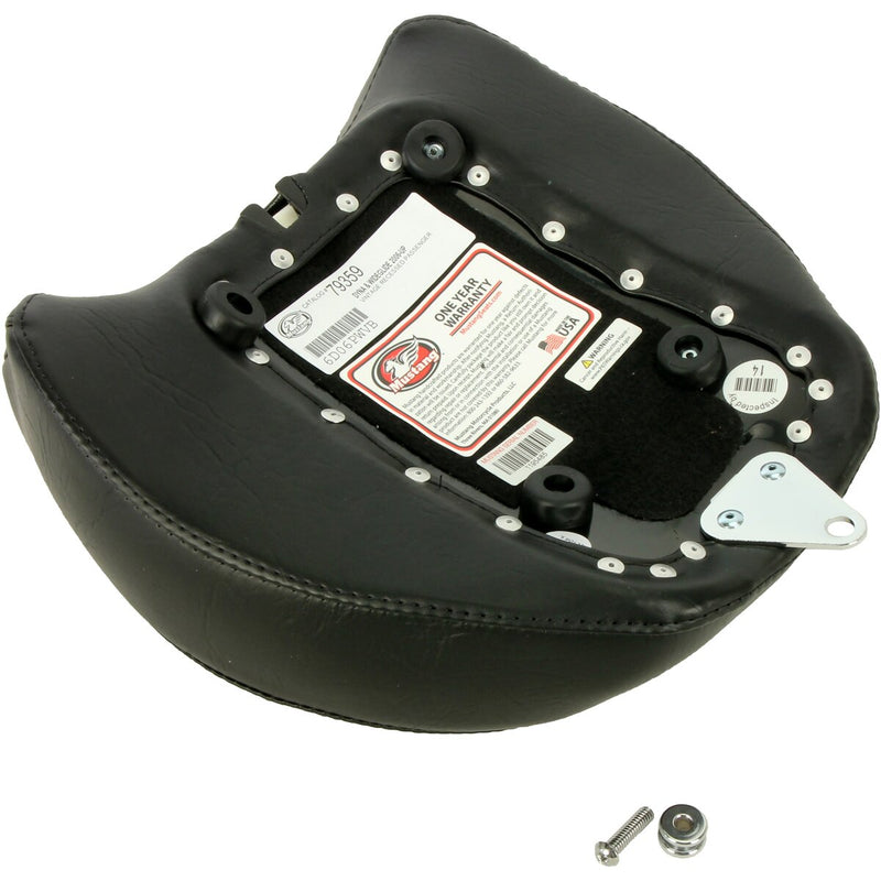 MUSTANG Wide Recessed Passenger Seat - Smooth - Black - FXD '06-'17