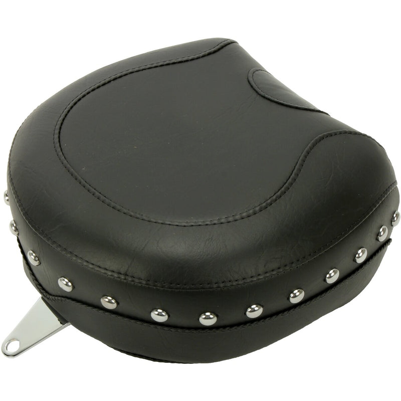 MUSTANG Wide Recessed Rear Seat - Chrome Studs - Black - XL '04-'21