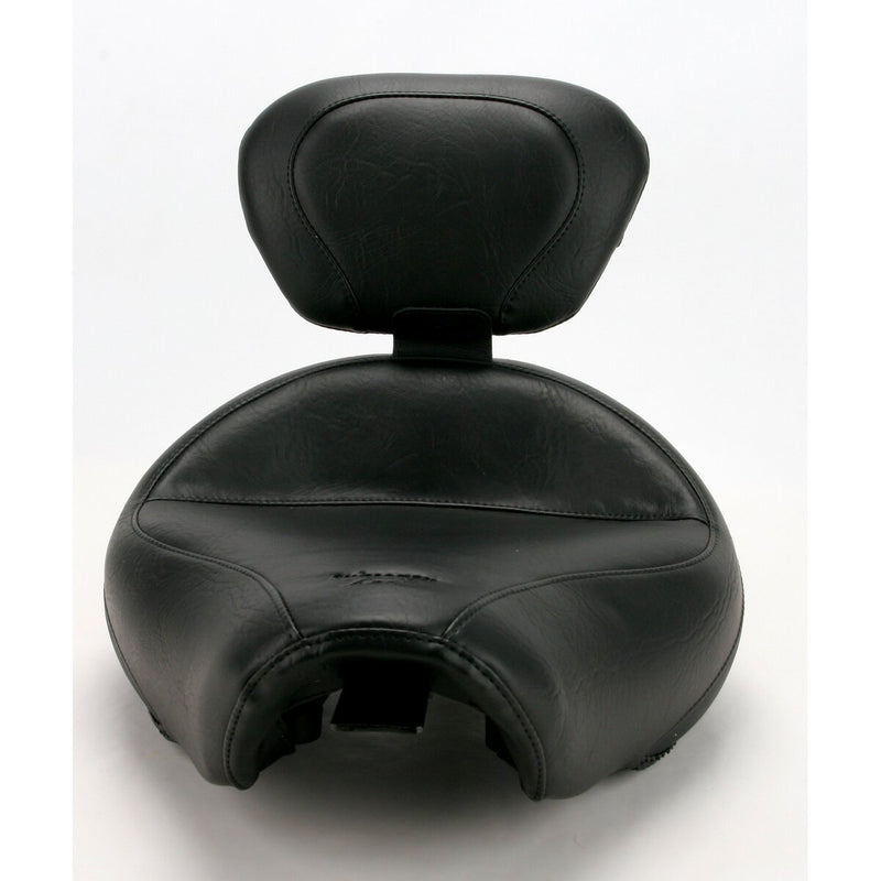 MUSTANG Wide Solo Seat with Removable Backrest - Vintage - Black - Smooth - Sportster '04-'21   with 4.5 Gallon Tank