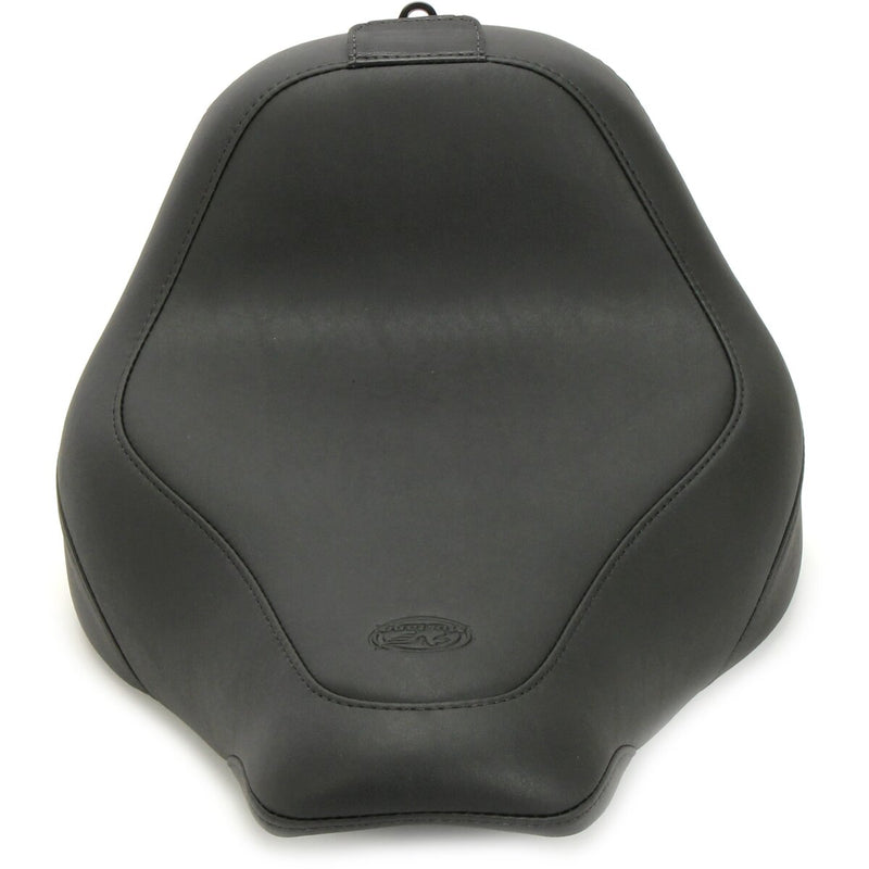 MUSTANG Wide Tripper™ Solo Seat w/ Drivers Backrest - Smooth - Black - Softail '18-'21