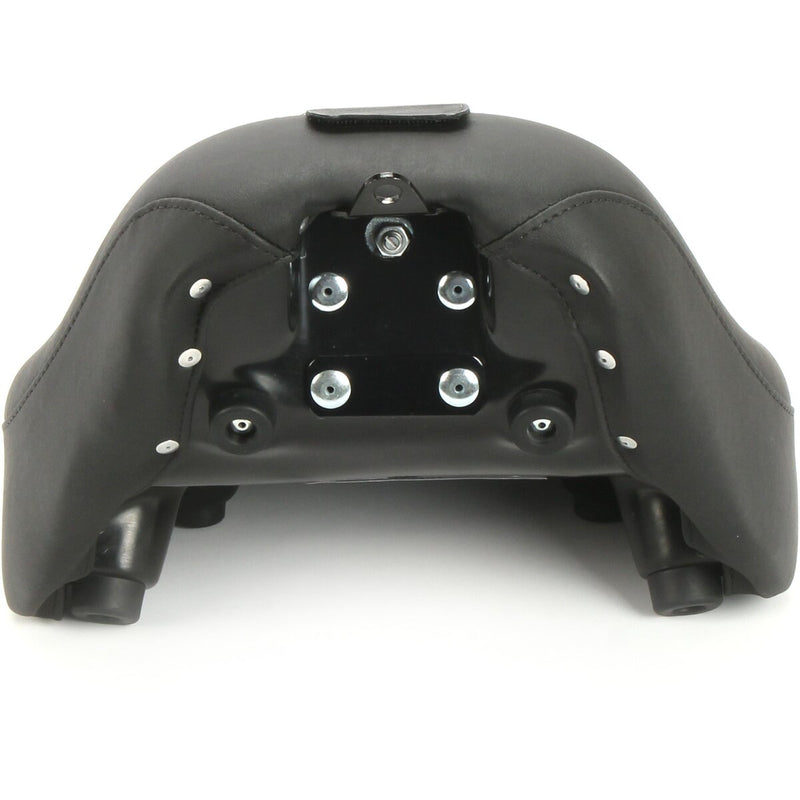 MUSTANG Wide Tripper™ Solo Seat w/ Drivers Backrest - Smooth - Black - Softail '18-'21