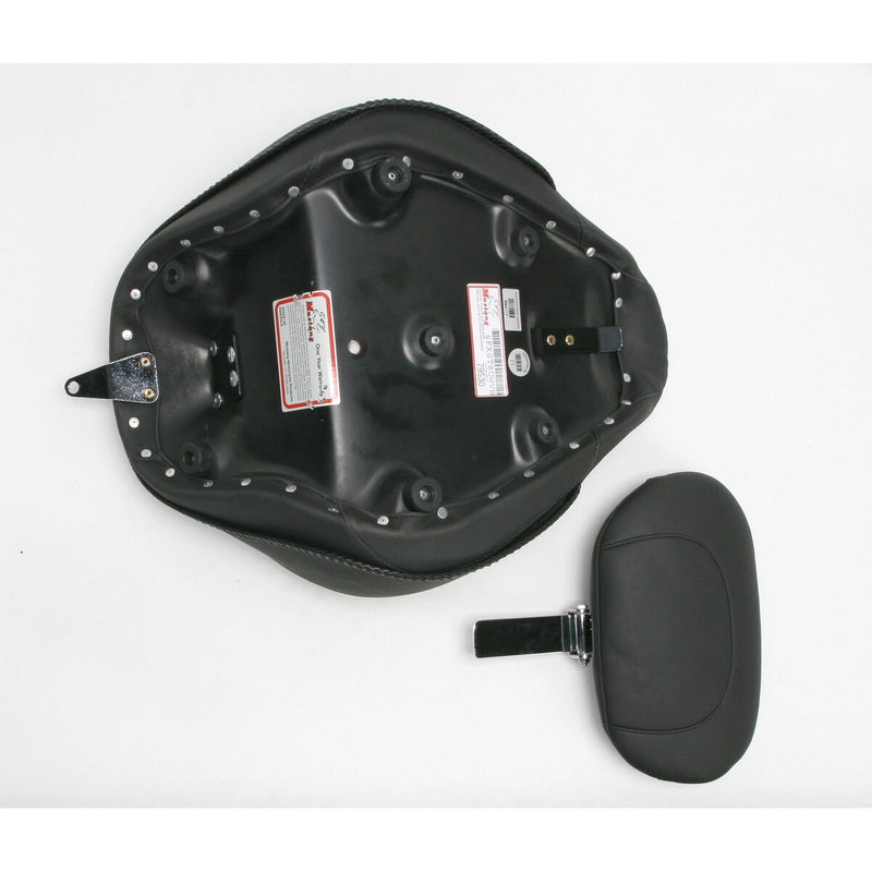 MUSTANG Wide Solo Seat with Removable Backrest - Smooth - Softail '06-'17