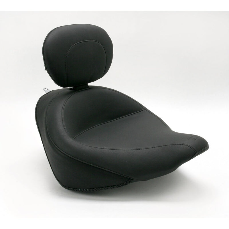 MUSTANG Wide Solo Seat with Removable Backrest - Smooth - Softail '06-'17