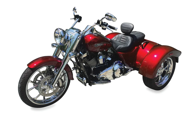 MUSTANG Touring Vintage Standard Reach One-Piece 2-Up Seat with Driver Backrest Receiver - FLRT/FLTRT '15-'25