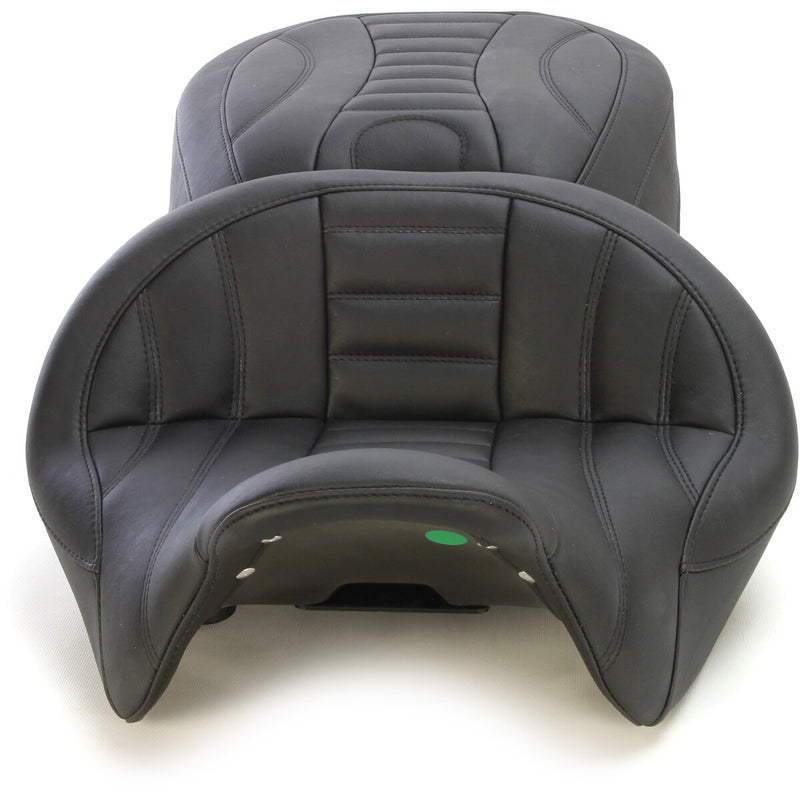 MUSTANG Touring Deluxe Reduced Reach One-Piece 2-Up Seat with Driver Backrest - FLRT / FLTRT '15-'25