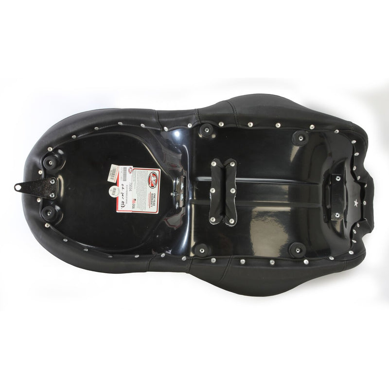 MUSTANG Touring Deluxe Standard Reach One-Piece 2-Up Seat with Driver Backrest Receiver - FLRT/FLTRT '15-'25