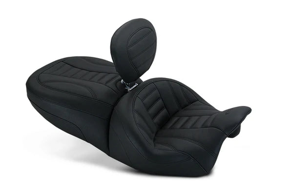 MUSTANG One-Piece Vintage 2-Up Touring Seat - with Backrest - FLRT / FLTRT '15-'25