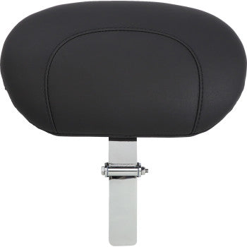MUSTANG Vintage Wide Solo Seat With Drivers Backrest - Smooth - Black - Touring '08-'21
