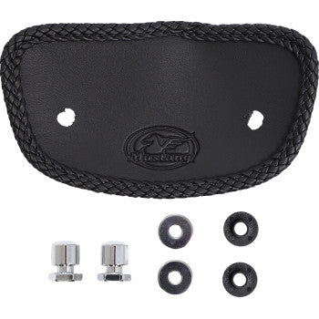 MUSTANG Vintage Wide Solo Seat With Drivers Backrest - Smooth - Black - Touring '08-'21