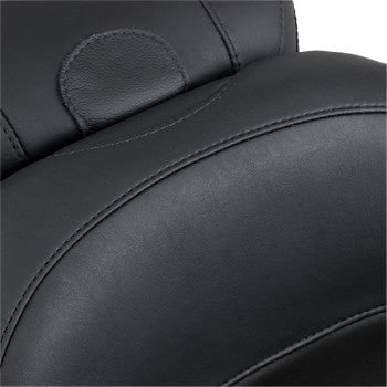 MUSTANG Lowdown™ One-Piece 2-Up Seat - with Driver Backrest - Plain - Touring '97-'07