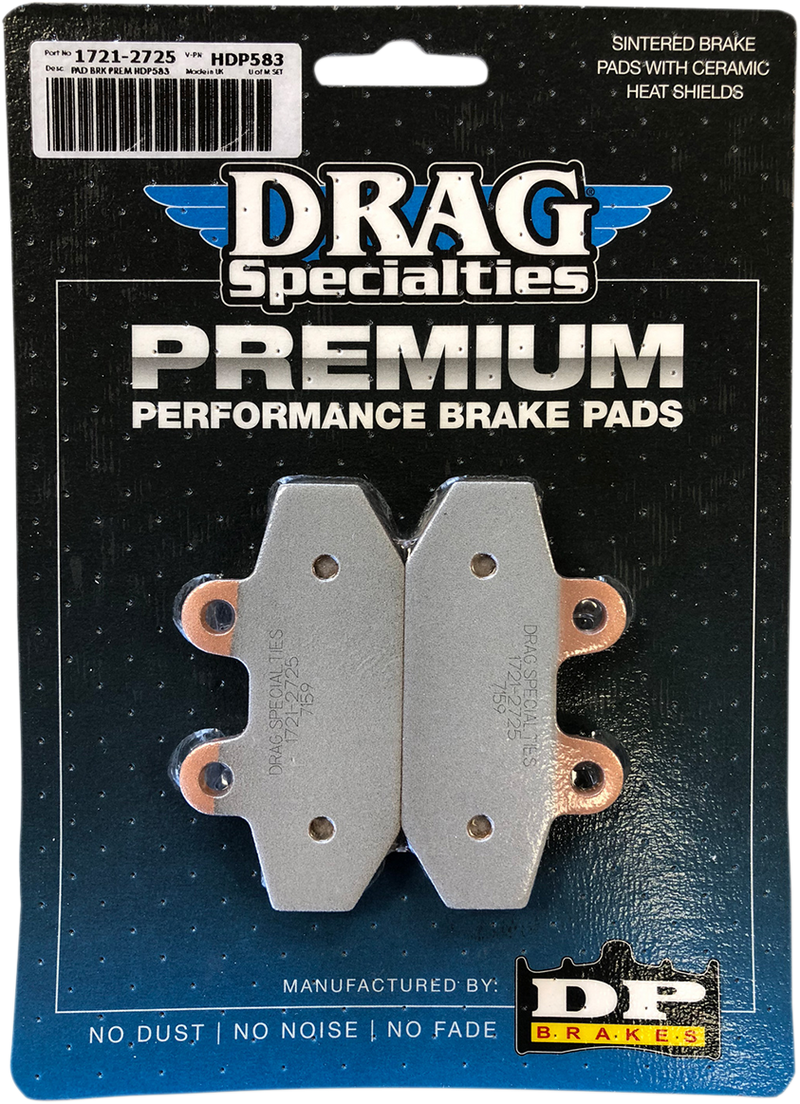 DRAG SPECIALTIES OEM-Type Sintered Metal Brake Pads - Rear - Softail
