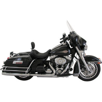 MUSTANG Lowdown™ Solo Seat with Driver Backrest - Black Studs - Touring '09-'21