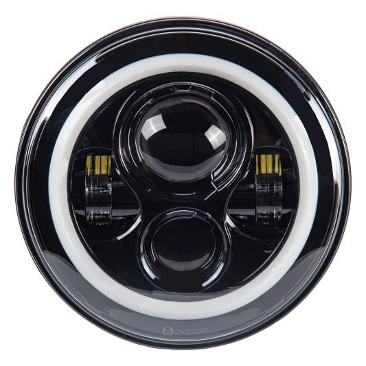 Advanblack 7 inch "Pro Radiance" HALO LED Headlight for Harley Tourings/ Softail/ Indian
