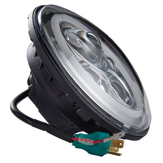 Advanblack 7 inch "Pro Radiance" HALO LED Headlight for Harley Tourings/ Softail/ Indian