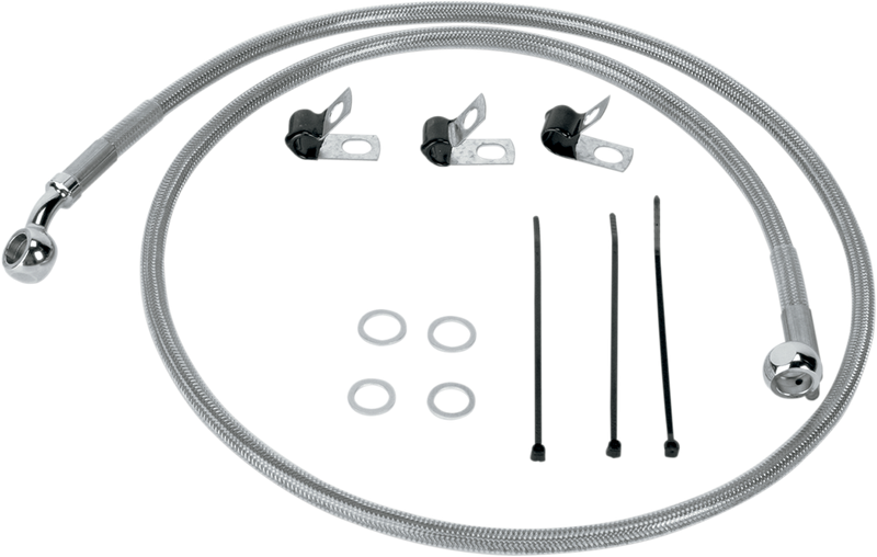 DRAG SPECIALTIES Stainless Steel Upper Front Brake Line Kit - 44-1/4"