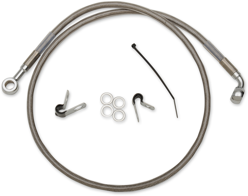 DRAG SPECIALTIES Stainless Steel Upper Front Brake Line Kit - 38-3/8"