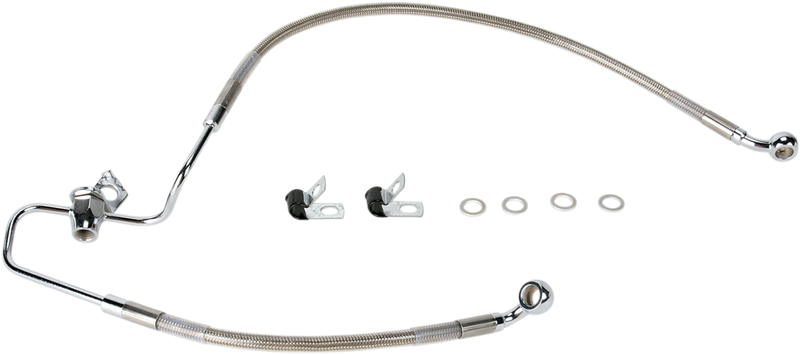DRAG SPECIALTIES Stainless Steel Rear Brake Line Kit - 29-5/8"