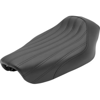 SADDLEMEN Knuckle Solo Seat - Ribbed - Black - FXD '04-'05