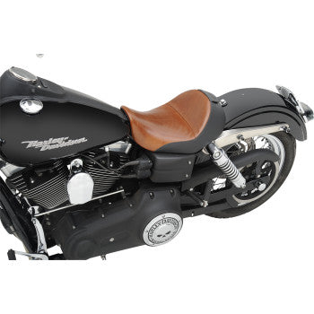 SADDLEMEN Seat - Renegade™ Lariat Solo - Smooth - Brown - Dyna '06-'17