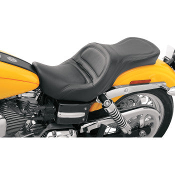 SADDLEMEN Seat - Explorer™ - Without Backrest - Stitched - Black - Dyna '06-'17