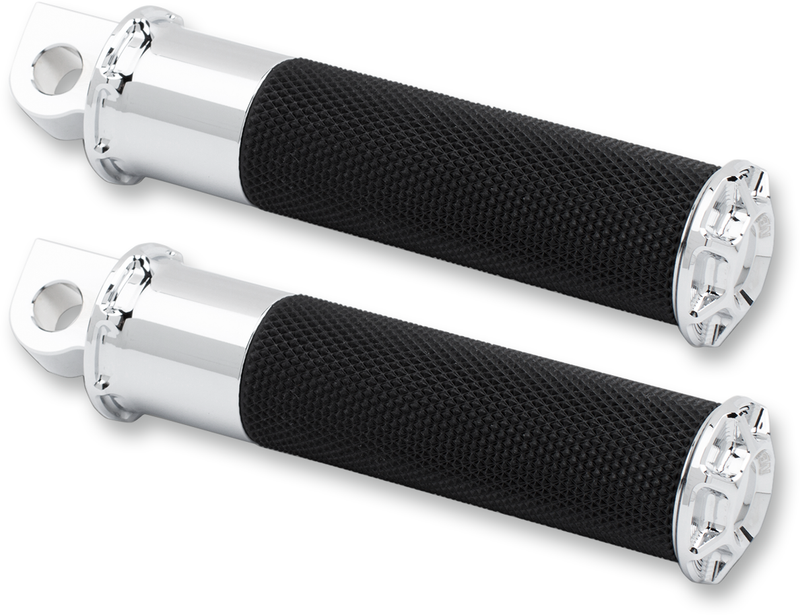 ARLEN NESS Fusion Male-Mount Footpegs - Beveled - Chrome