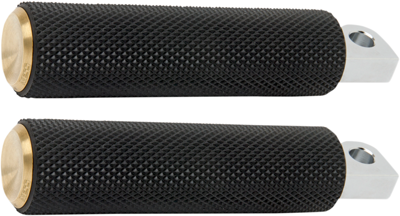 ARLEN NESS Fusion Male-Mount Footpegs - Knurled - Brass