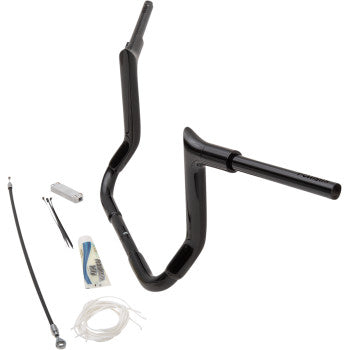 FAT BAGGERS INC. 1-1/2" EZ Install Pointed Top Handlebar Kit - 12" - Black