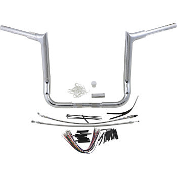 FAT BAGGERS INC. 1-1/2" EZ Install Pointed Top Handlebar Kit - 14" - Chrome