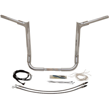 FAT BAGGERS INC. 1-1/2" EZ Install Pointed Top Handlebar Kit - 16" - Chrome