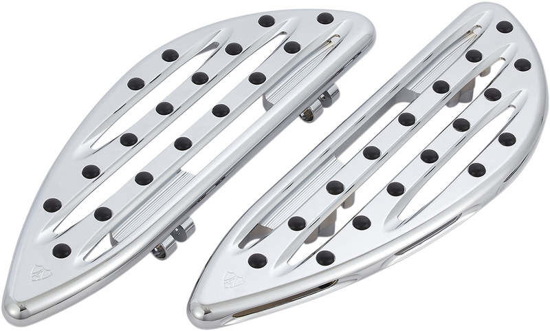 ARLEN NESS Driver Floorboards - Deep Cut - Chrome - 1980-2022 TOURING, SOFTAIL MODELS