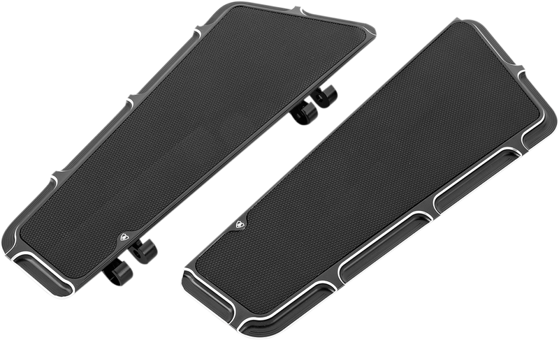 ARLEN NESS Fusion Series Adjustable Driver Floorboards - Black - Beveled