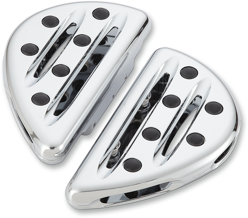 ARLEN NESS Passenger Floorboards - Deep Cut - Chrome - 1980-2020 TOURING, SOFTAIL, DYNA MODELS