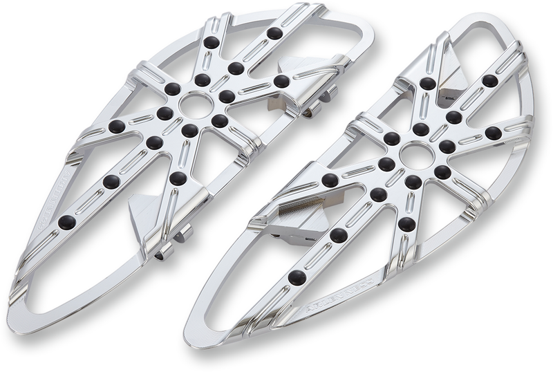 ARLEN NESS Adjustable Driver Floorboards - 10 Gauge - Chrome