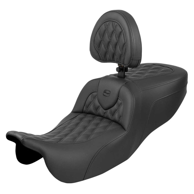 SADDLEMEN - Roadsofa™ Seat - with Backrest - Lattice Stitch - FLRT/FLTRT '15-'25 Freewheeler/ RG3