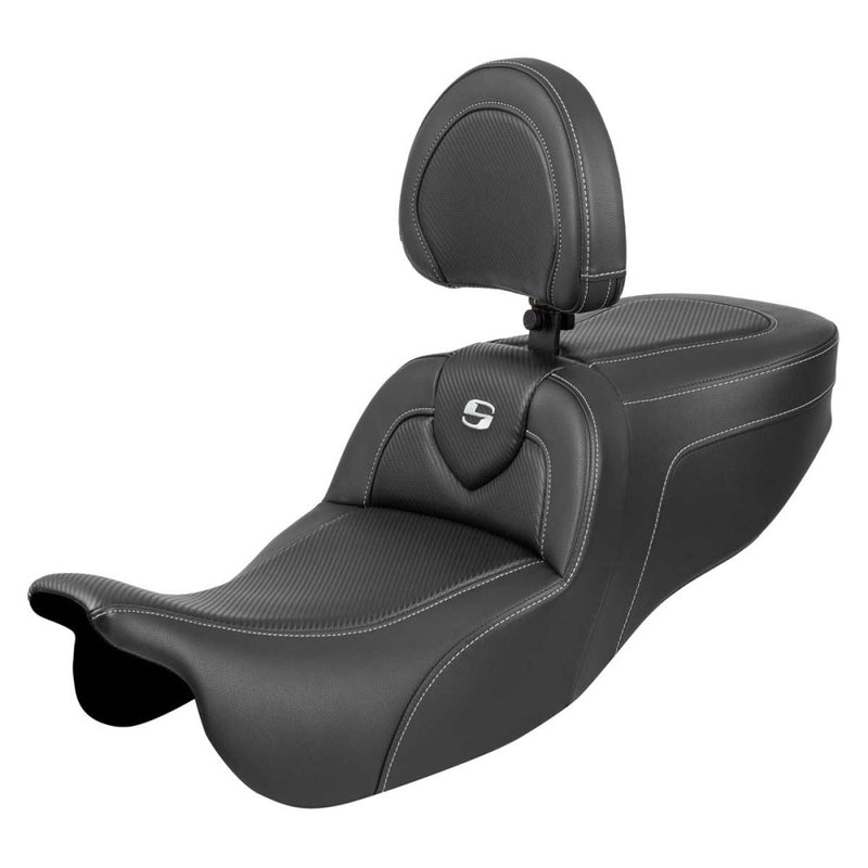 SADDLEMEN - Roadsofa™ Seat - with Backrest - Carbon Fiber - FLRT/FLTRT '15-'25