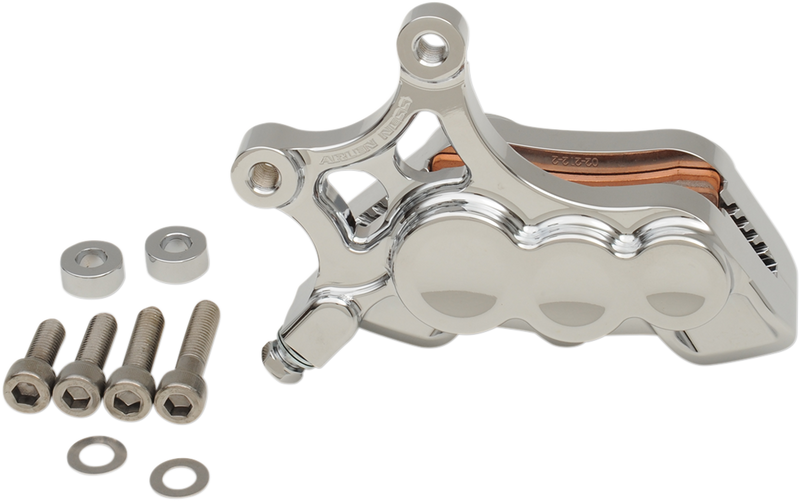 ARLEN NESS Ness Tech Right Front Six-Piston Differential Bore Caliper - Chrome - 14"