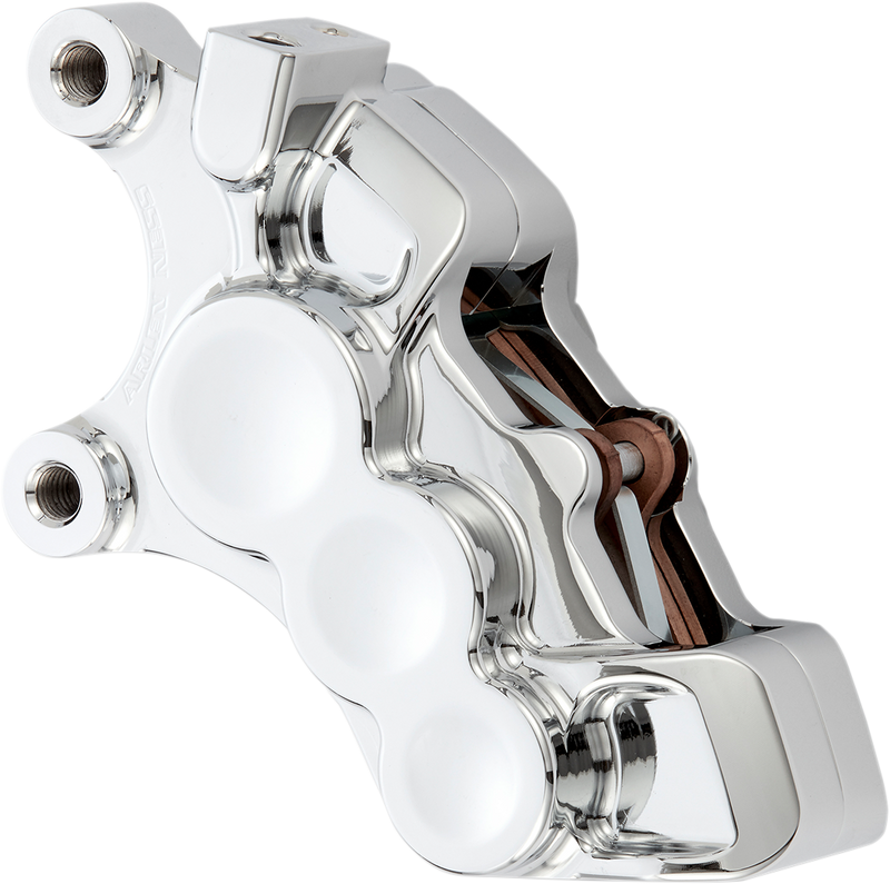 ARLEN NESS Ness Tech Left Front Six-Piston Differential Bore Caliper- Chrome - 11.8"