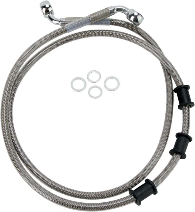 DRAG SPECIALTIES Extended Length Stainless Steel Brake Line Kit - Front - +6" - FLS '08-'14