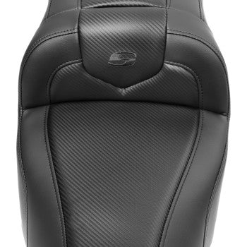 SADDLEMEN RoadSofa™ Seat - Carbon Fiber - with Backrest - Touring '23.5-UP