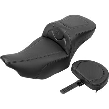 SADDLEMEN Roadsofa™ Extended Reach Seat - with Backrest - Carbon Fiber - Touring '23.5-UP