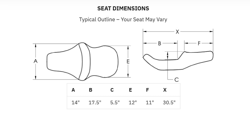SADDLEMEN Roadsofa™ Seat - without Backrest - Honeycomb - Gray Stitch - Touring '23.5-'25