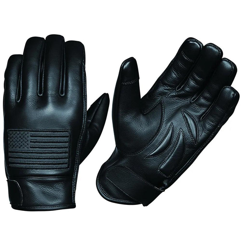 Mens Full Finger Gloves with USA Flag Design