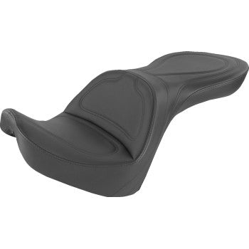 SADDLEMEN Seat - Explorer™ - Without Backrest - Stitched - Black - FXSTD '00-'07
