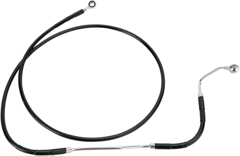 DRAG SPECIALTIES Extended Length Black Vinyl Brake Line Kit - +4" - ABS - FLH/FLT '09-'13