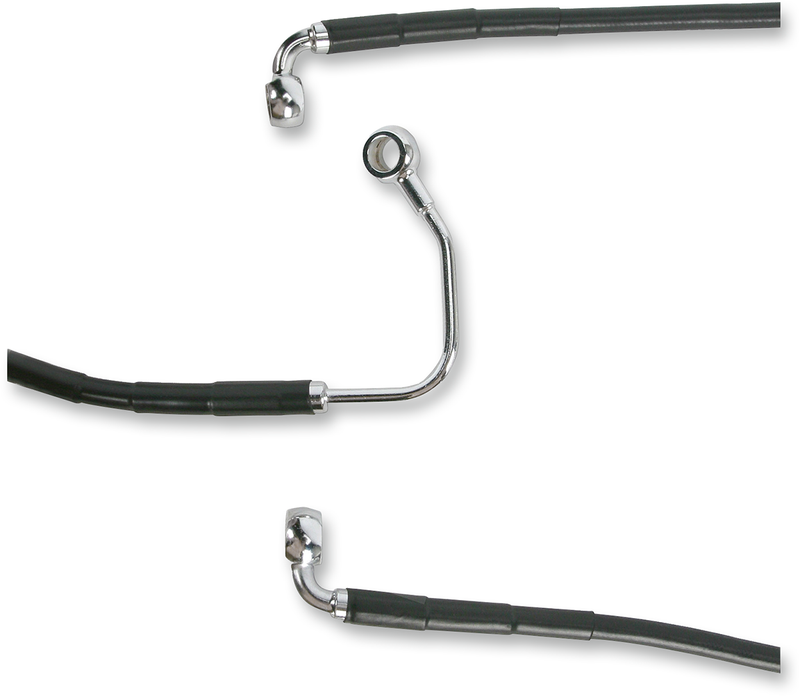 DRAG SPECIALTIES Stainless Steel Brake Line Kit - Front (Lower/Mid) - ABS - Black - FLH '09-'13