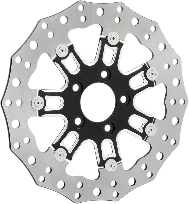 ARLEN NESS Two-Piece Floating Front Brake Rotor - 7 Valve - 11.8" - Black