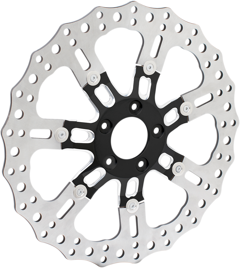 ARLEN NESS Two-Piece Floating Front Brake Rotor - 7 Valve - 14" - Black