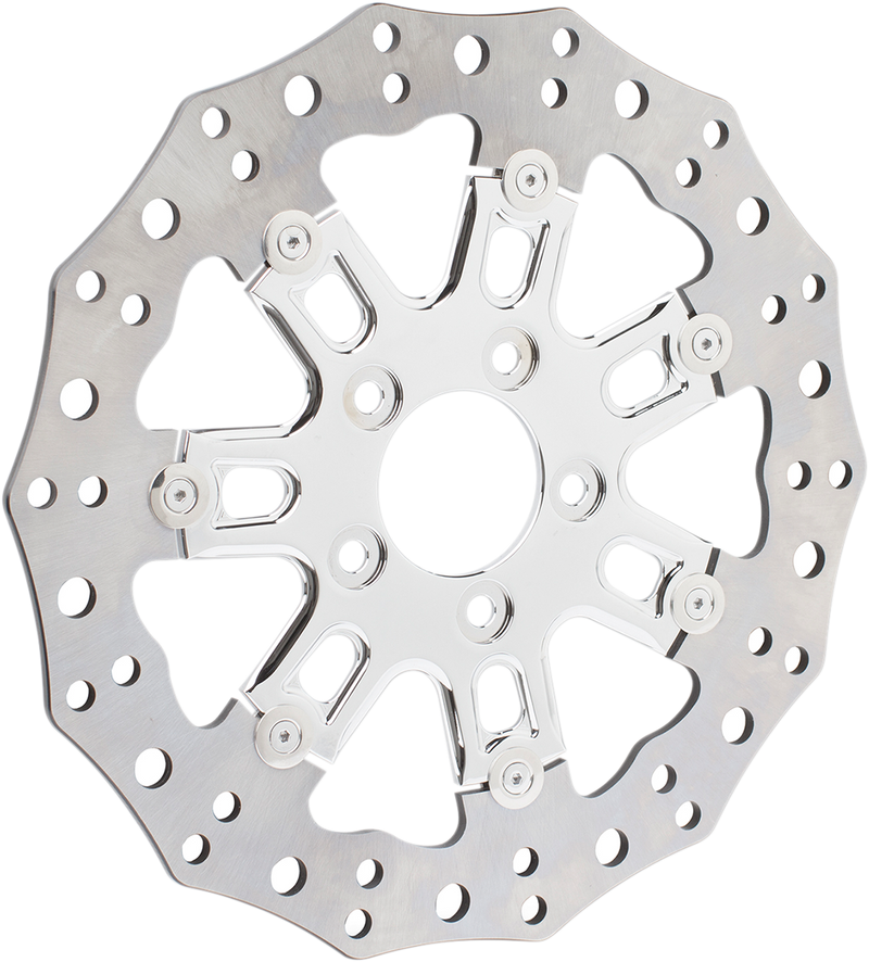 ARLEN NESS Two-Piece Floating Front Brake Rotor - 7 Valve - 11.8" - Chrome