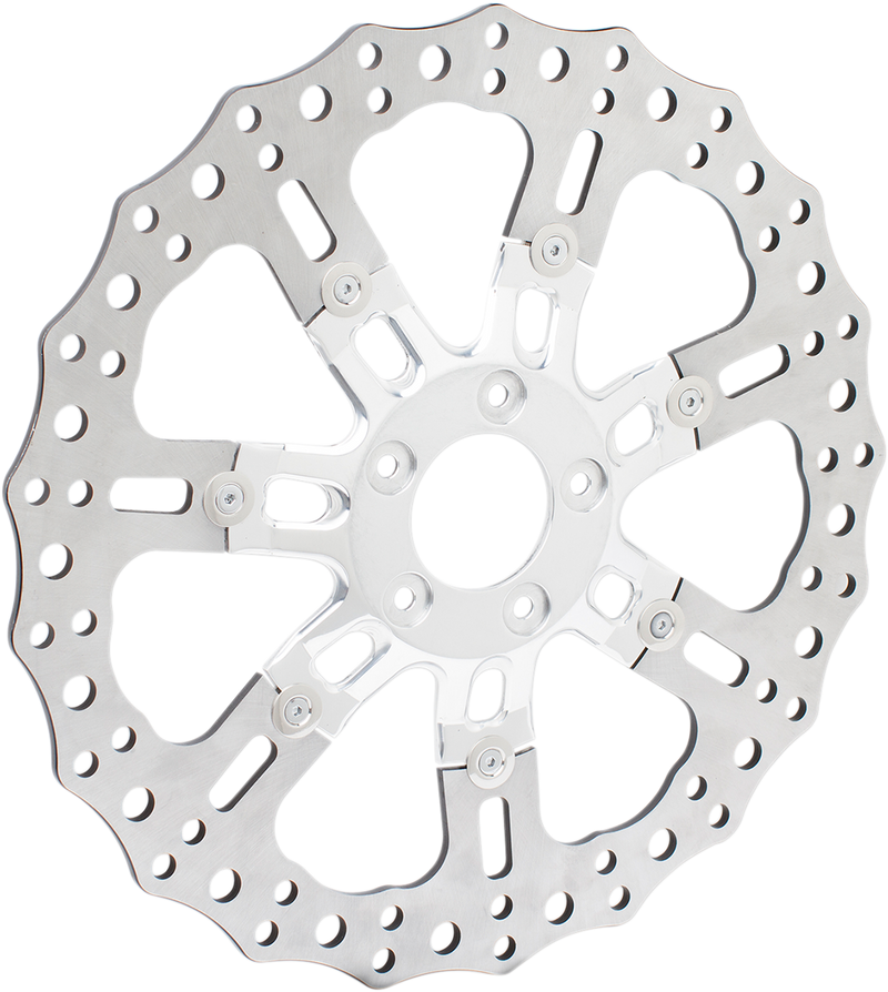 ARLEN NESS Two-Piece Floating Front Brake Rotor - 7 Valve - 14" - Chrome