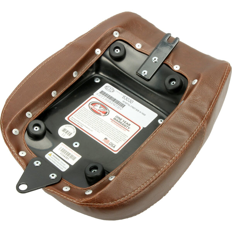 MUSTANG Vintage Wide Tripper™ Rear Seat - Smooth - Brown - Street Bob '18-'21